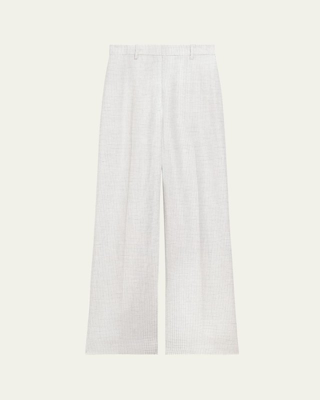 Houndstooth Classic Straight Trousers